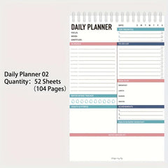 52 Sheets Weekly Daily Planner To Do List Notebook
