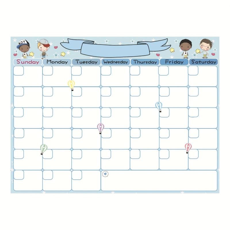 Magnetic Monthly Planner Whiteboard for Fridge