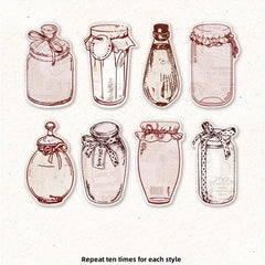 80pcs Hobo Moon Series Sticky Notes
