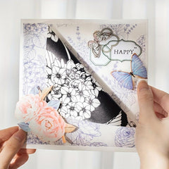 10pcs Blooming Series Large Sulfuric Acid Paper Plant Journal Diary Paper