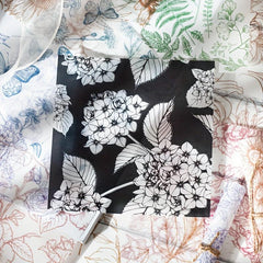 10pcs Blooming Series Large Sulfuric Acid Paper Plant Journal Diary Paper