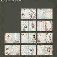 30pcs Manor Maiden Series Large Size Character Notebook for Students