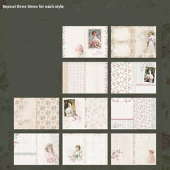 30pcs Manor Maiden Series Large Size Character Notebook for Students