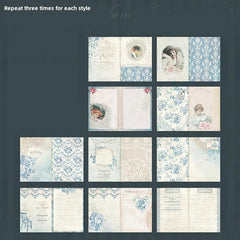 30pcs Manor Maiden Series Large Size Character Notebook for Students