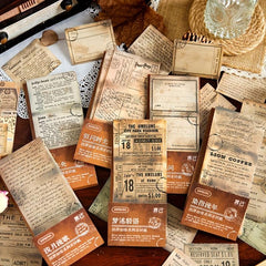 30 Sheets Retro English Diary Collage Paper Set