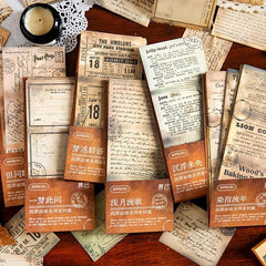 30 Sheets Retro English Diary Collage Paper Set