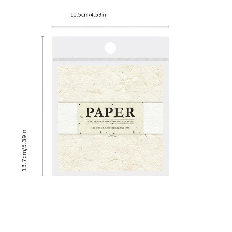 30pcs Special Paper Textured Hand Account DIY Bottoming Paper Pack