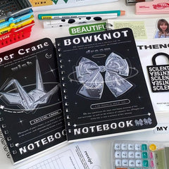 Bow Notebook Niche Coil Book Student Horizontal Line Journal Notepad