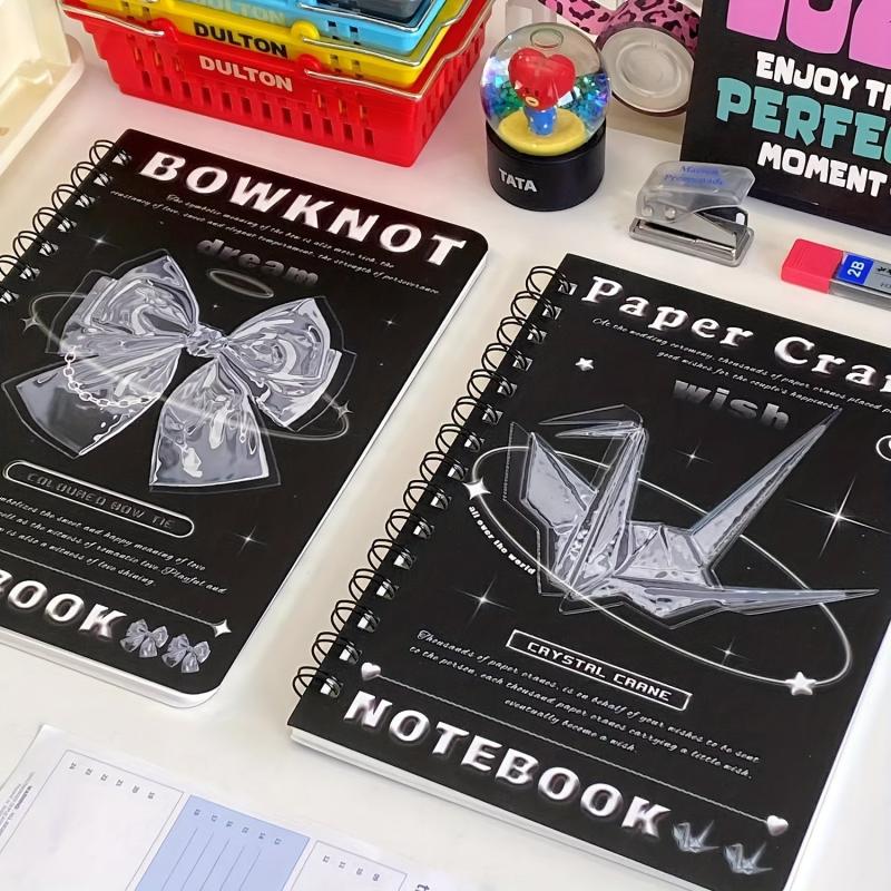 Bow Notebook Niche Coil Book Student Horizontal Line Journal Notepad