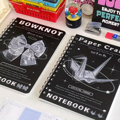 Bow Notebook Niche Coil Book Student Horizontal Line Journal Notepad
