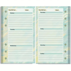 A6 Binder Replacement Core with Monthly and Weekly Plans