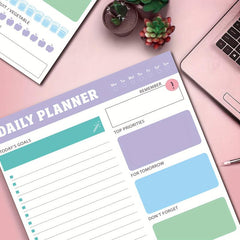 Self-Discipline Memo Pad - Daily Weekly Monthly Tearable Schedule