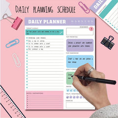 Self-Discipline Memo Pad - Daily Weekly Monthly Tearable Schedule