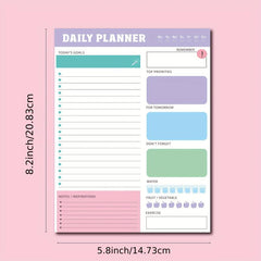 Self-Discipline Memo Pad - Daily Weekly Monthly Tearable Schedule
