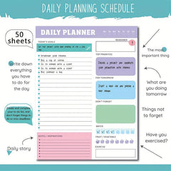 Self-Discipline Memo Pad - Daily Weekly Monthly Tearable Schedule