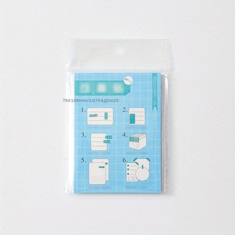 20 Sheets Multifunction Tearable Note Paper Student Sticky Notes