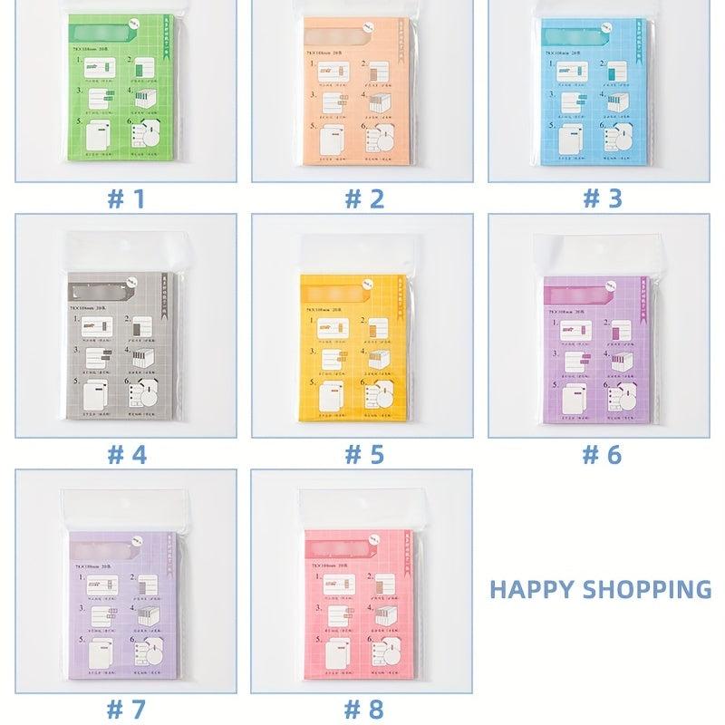 20 Sheets Multifunction Tearable Note Paper Student Sticky Notes