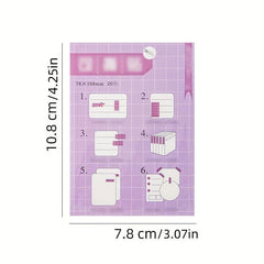 20 Sheets Multifunction Tearable Note Paper Student Sticky Notes