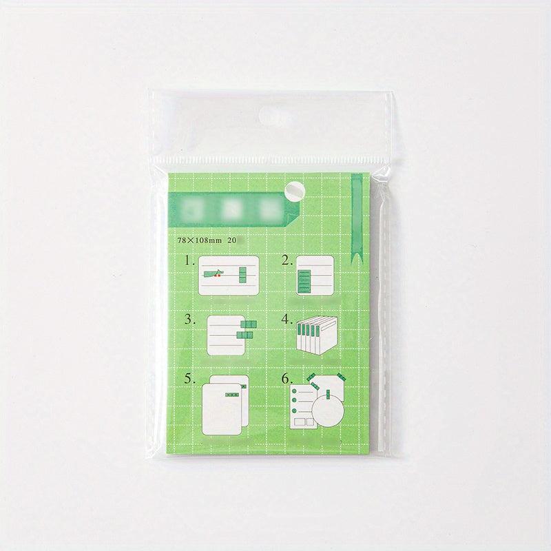 20 Sheets Multifunction Tearable Note Paper Student Sticky Notes