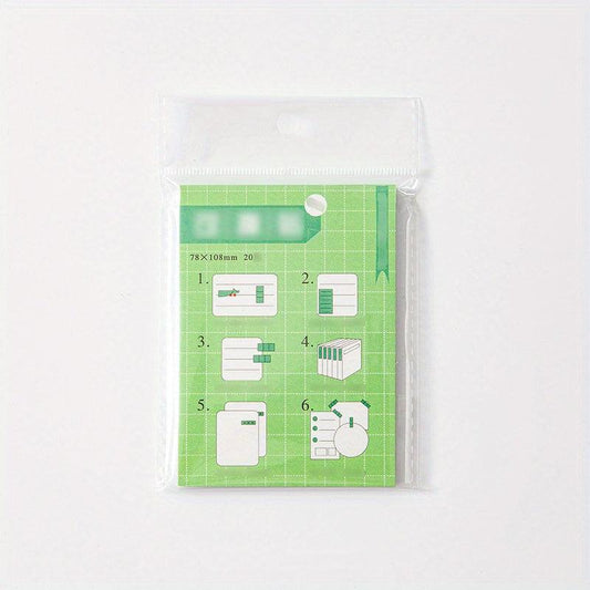 20 Sheets Multifunction Tearable Note Paper Student Sticky Notes