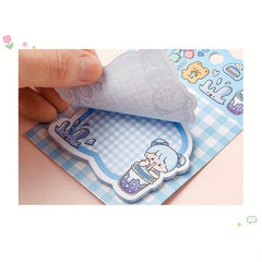 4 Books 120 Sheets Cartoon Sticky Notes Tearable Memo Paper