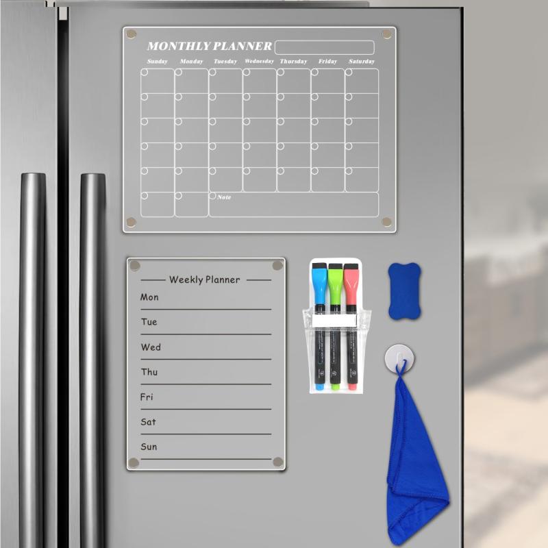 Magnetic Dry Erase Monthly Calendar Board for Refrigerator