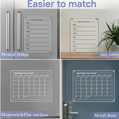 Magnetic Dry Erase Monthly Calendar Board for Refrigerator