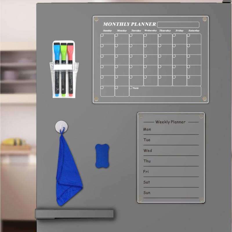 Magnetic Dry Erase Monthly Calendar Board for Refrigerator