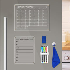 Magnetic Dry Erase Monthly Calendar Board for Refrigerator