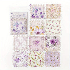 10 Retro Floral Hollow Border Lace Material Set