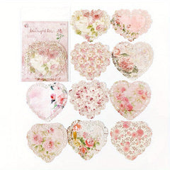 10 Retro Floral Hollow Border Lace Material Set