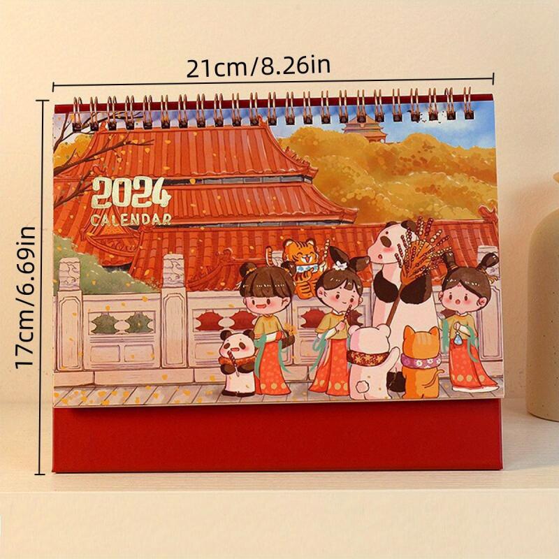 Cute Panda Desktop Calendar Monthly Yearly Planner for Office School