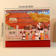 Cute Panda Desktop Calendar Monthly Yearly Planner for Office School