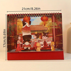 Cute Panda Desktop Calendar Monthly Yearly Planner for Office School