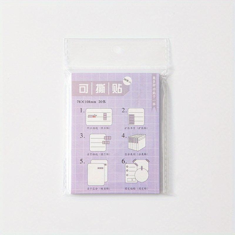 20 Sheets Functional Shaped Correction Sticky Notes