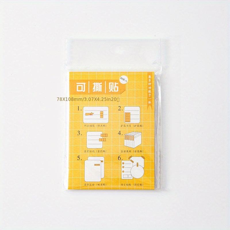 20 Sheets Functional Shaped Correction Sticky Notes