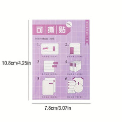 20 Sheets Functional Shaped Correction Sticky Notes