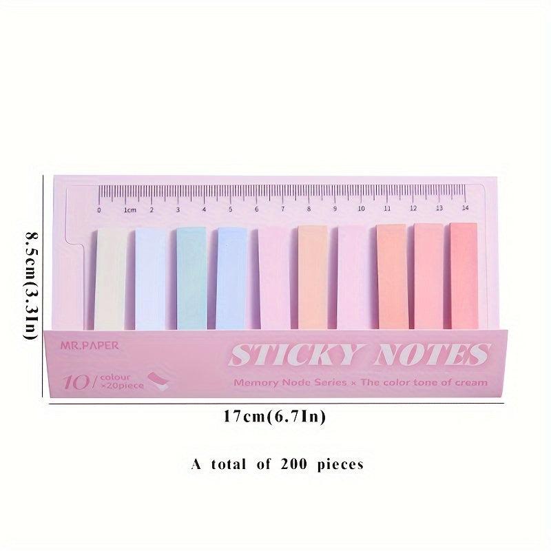 200pcs Morandi Index Stickers 6 7 8 3 Student Stickers Note Marker
