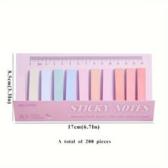 200pcs Morandi Index Stickers 6 7 8 3 Student Stickers Note Marker