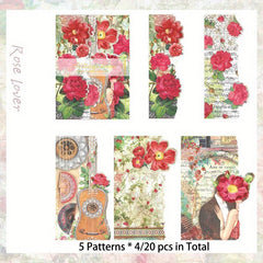 20pcs Irregular Cutting Decorative Paper for DIY Crafts and Scrapbooking