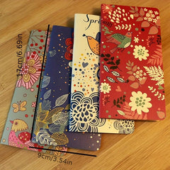 4pcs Flower Bird Notepad Cowhide Small Book Portable Pocket Book