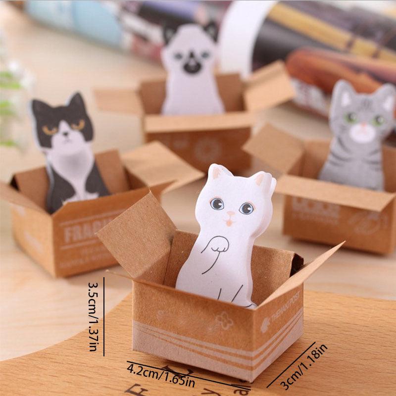 5pcs Cat Sticky Memo Pads for School Students