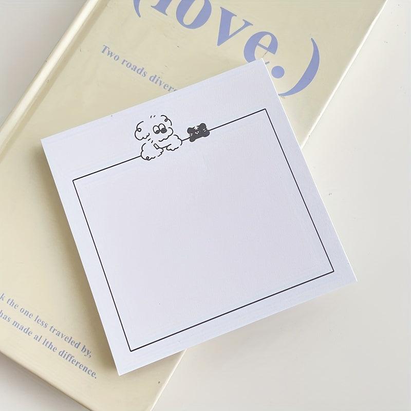 Big Eyed Dog Sticky Notes 50 Sheets Tearable Notepad Message Book Stationery