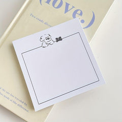 Big Eyed Dog Sticky Notes 50 Sheets Tearable Notepad Message Book Stationery