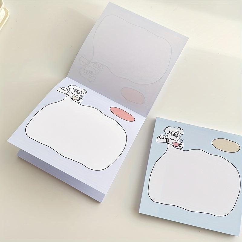 Big Eyed Dog Sticky Notes 50 Sheets Tearable Notepad Message Book Stationery