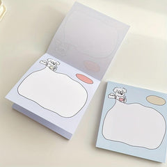 Big Eyed Dog Sticky Notes 50 Sheets Tearable Notepad Message Book Stationery
