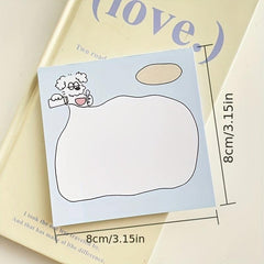 Big Eyed Dog Sticky Notes 50 Sheets Tearable Notepad Message Book Stationery
