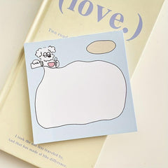 Big Eyed Dog Sticky Notes 50 Sheets Tearable Notepad Message Book Stationery