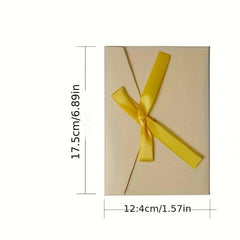 6pcs Vintage Ribbon Envelope Large Bow Pearlescent Paper Special Paper