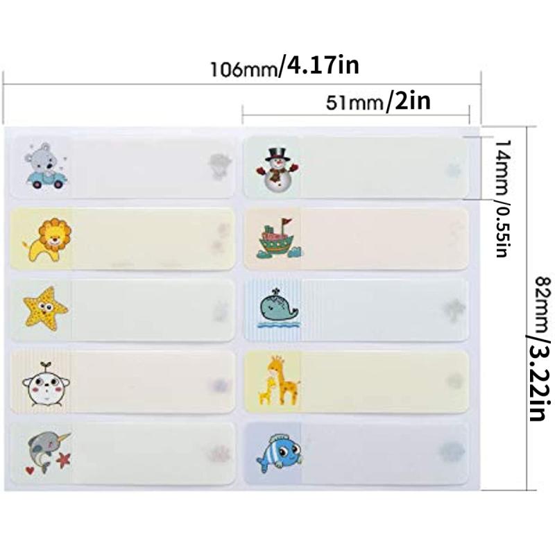200 Cartoon Self-adhesive Stickers 20 Total Stickers